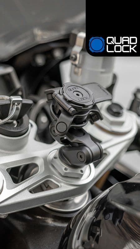 Quad Lock® Motorcycle Fork Stem Mount Pro by Quad Lock