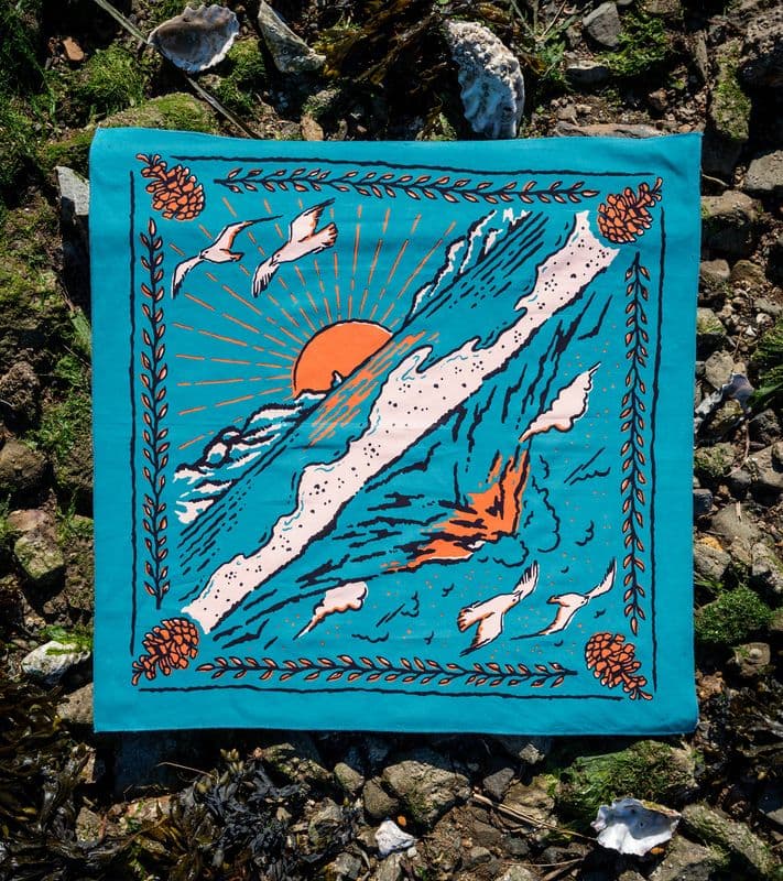 "Volcano And Sea" by BANDITS Bandanas